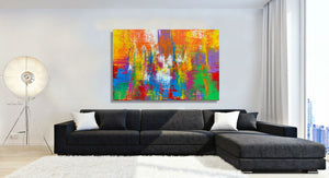 Sweet Dreams - LARGE, MODERN, TEXTURED, BOLD ABSTRACT ART – EXPRESSIONS OF ENERGY AND LIGHT. READY TO HANG! (2023)